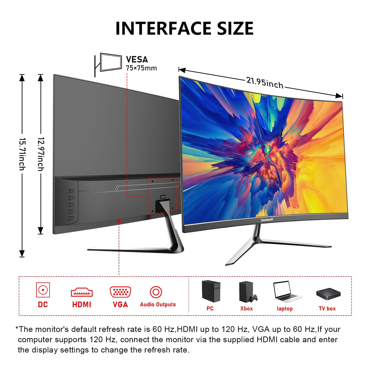 Gawfolk HDMI and VGA connectivity enables versatile PC setup