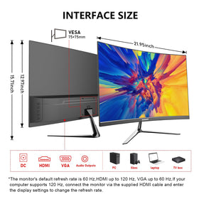 Gawfolk HDMI and VGA connectivity enables versatile PC setup
