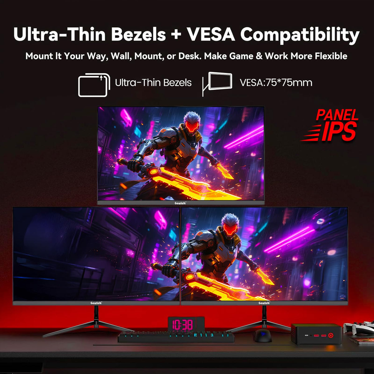 Gawfolk IPS color consistency for vibrant visuals from any angle