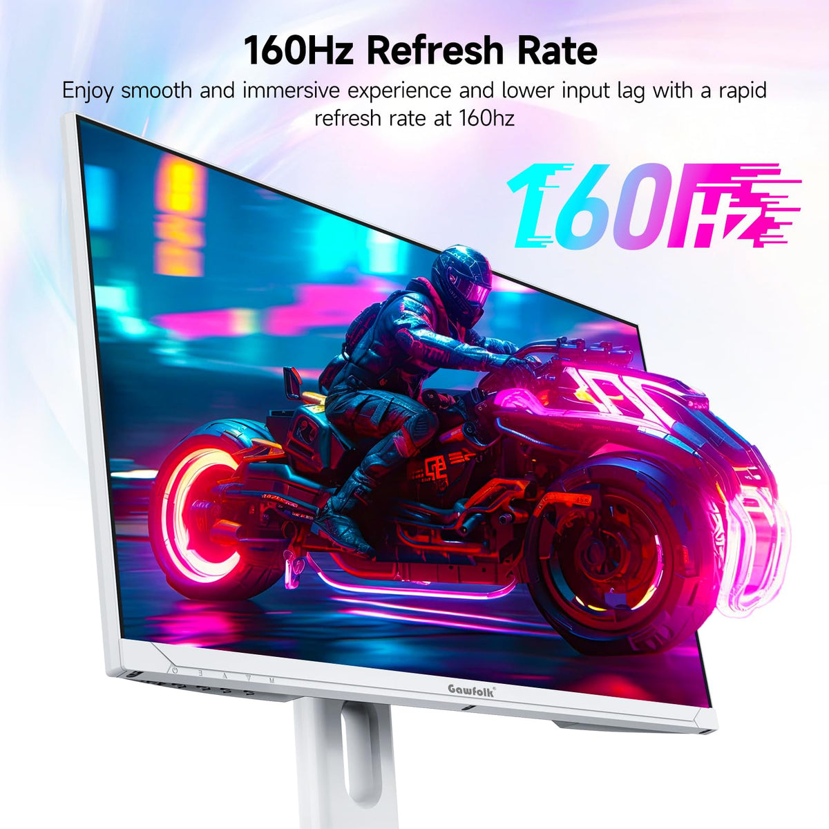 Gawfolk IPS panel with wide viewing angles for consistent color from any seat