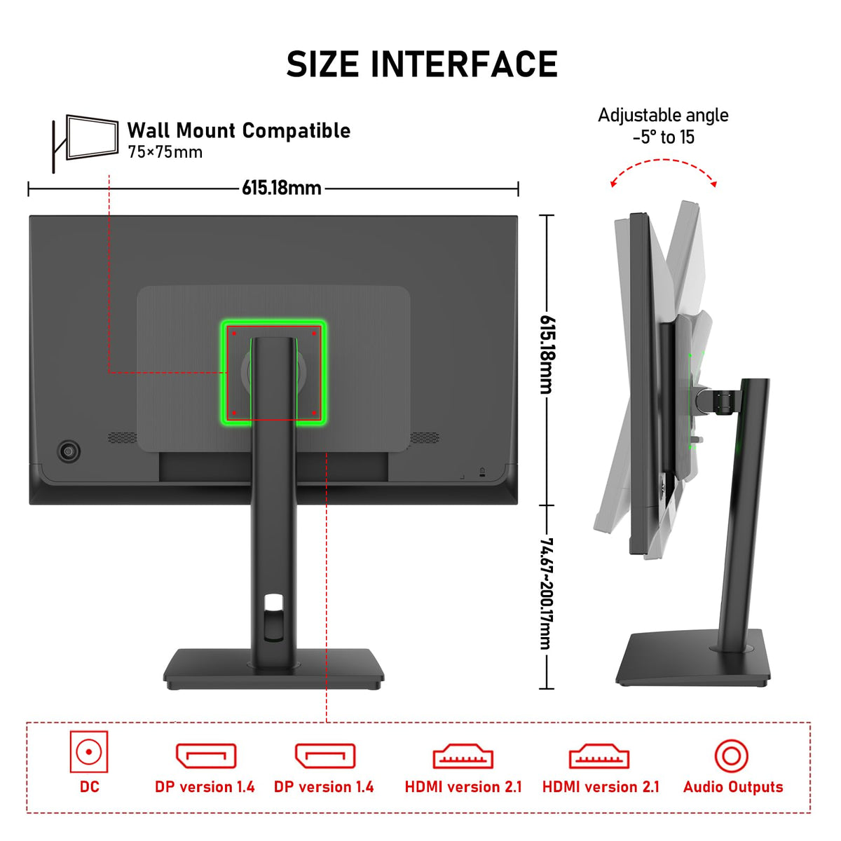 Gawfolk HDMI 2.1 and DP 1.4 ports offer flexible connections