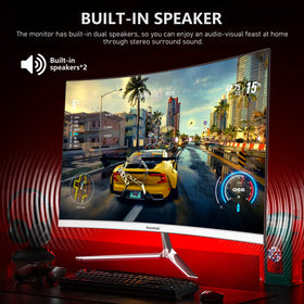 Gawfolk monitor with HDMI 2.0 and VGA for flexible connectivity