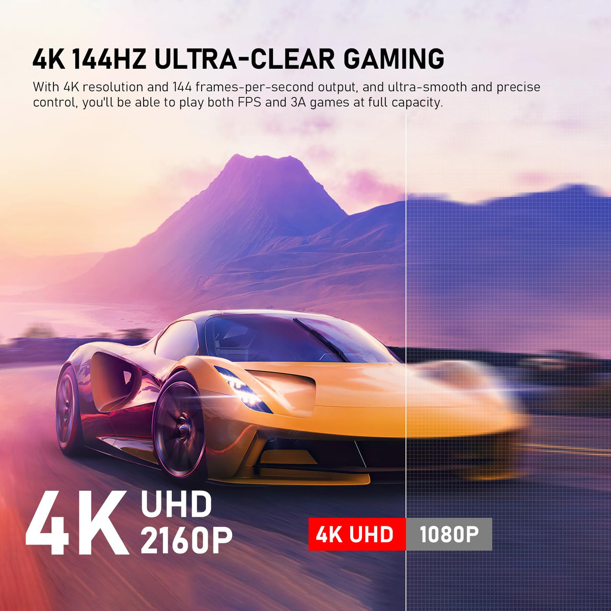 Gawfolk rapid 144Hz refresh rate enables smooth gameplay with minimal motion blur.