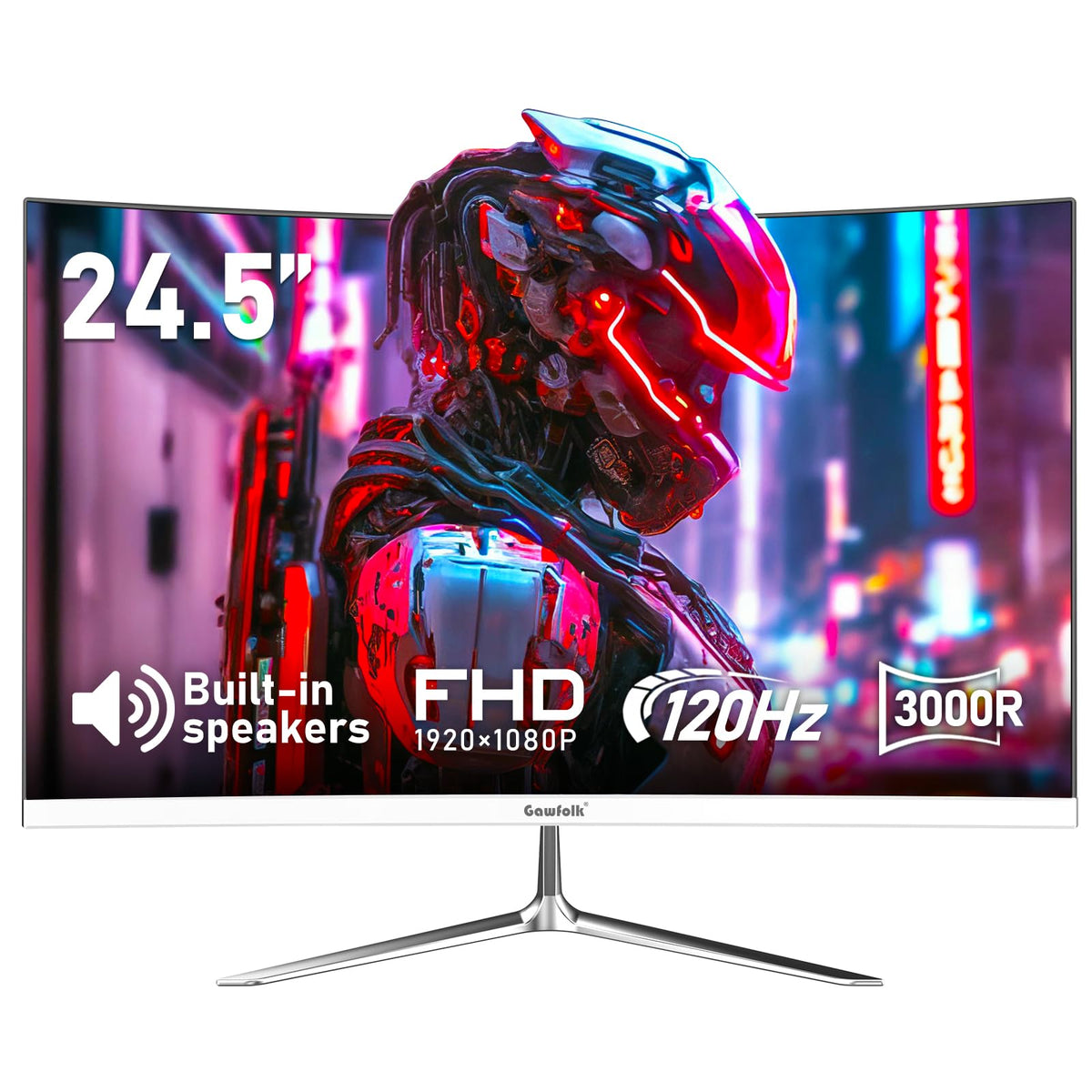 Gawfolk monitor with VESA 75x75 mount for flexible placement