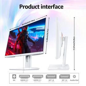 Gawfolk VESA 75x75 compatibility for wall or arm mounting