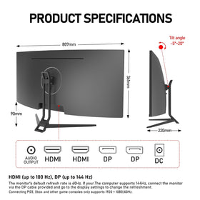 Gawfolk wall-mount ready monitor for flexible room layouts.