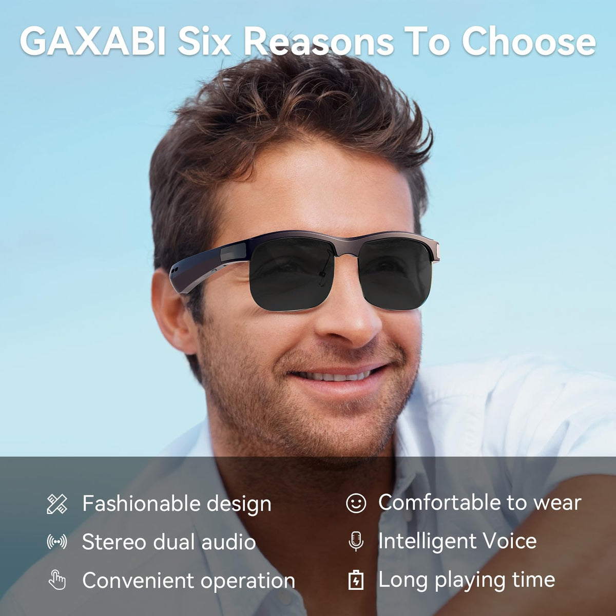 GAXABI M9 Pro built-in microphone enables hands-free calls and clear voice capture.