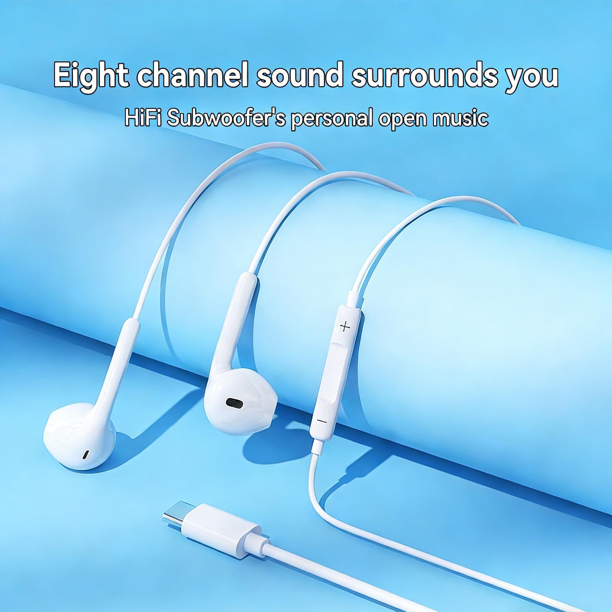 GAXIWILO USB-C earphones metal-plated connectors