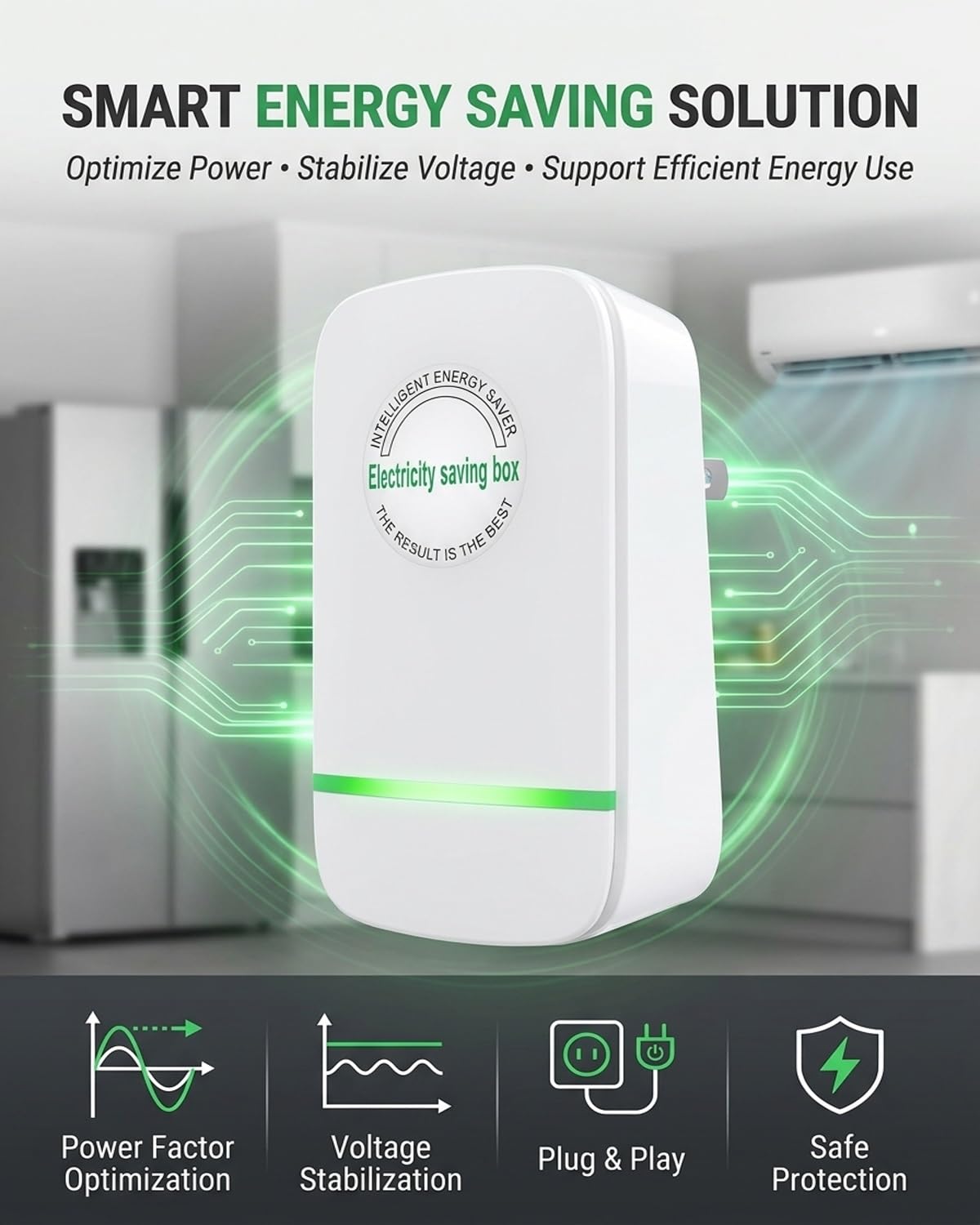 gbdyhup energy saver plug with indicator light shows operation status