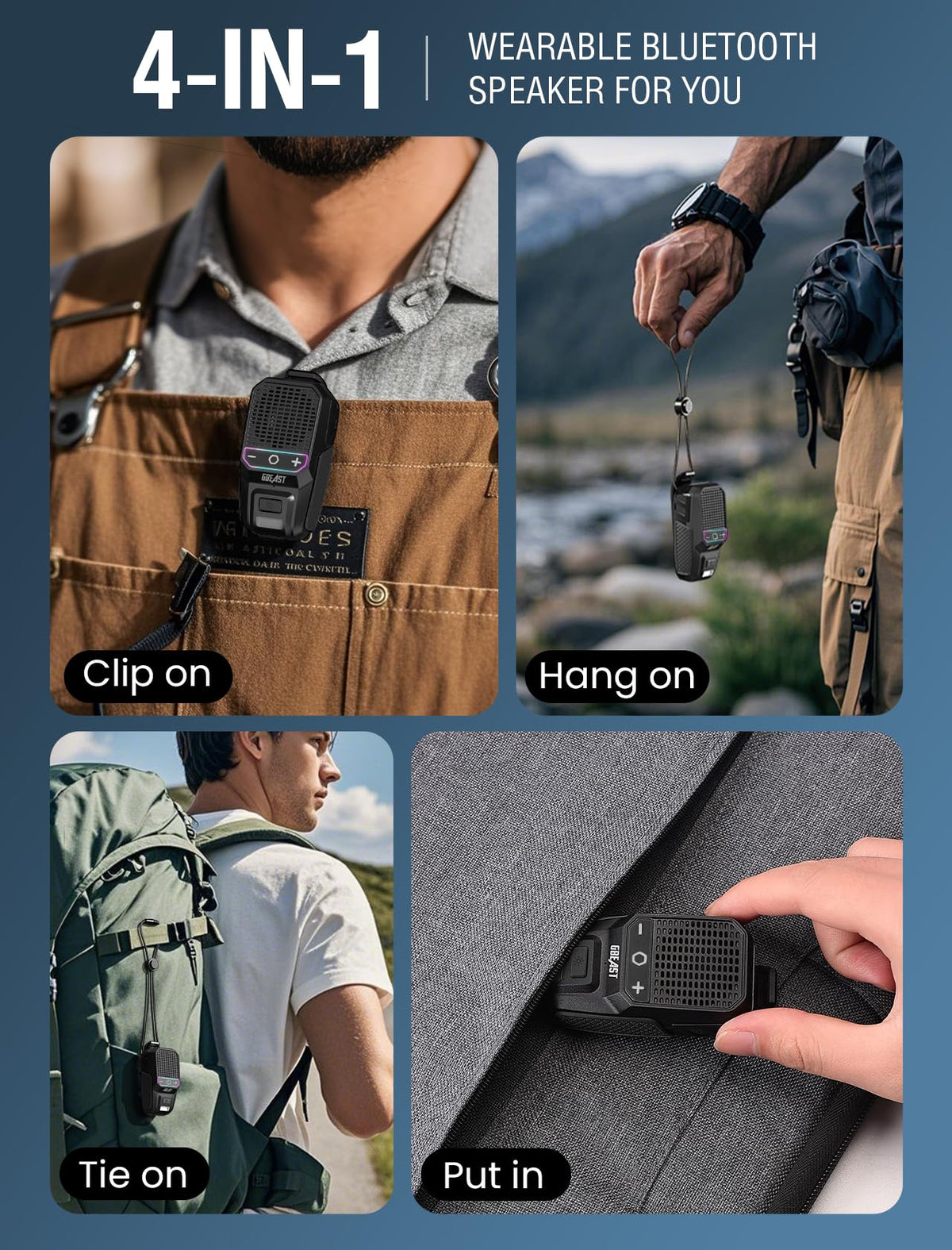 GBEAST 16-level volume adjustment for personal comfort and shared sound