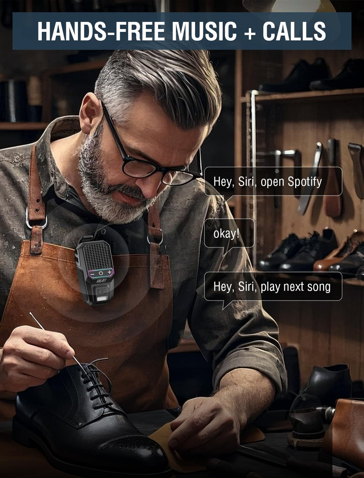 GBEAST clip-on microphone enables clear hands-free calls anywhere