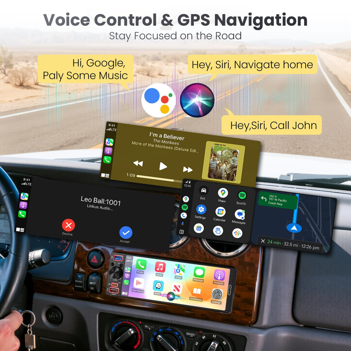 GBEER mirror link for iPhone on car display