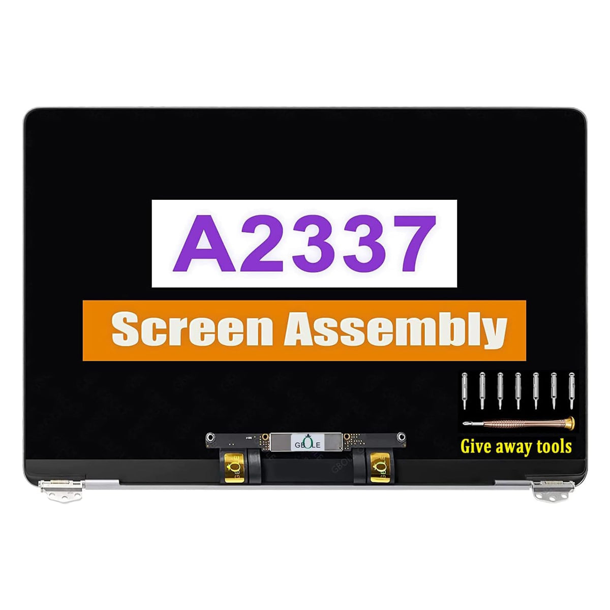 GBOLE A2337 screen display assembly for MacBook Air M1 in Space Gray with crisp clarity