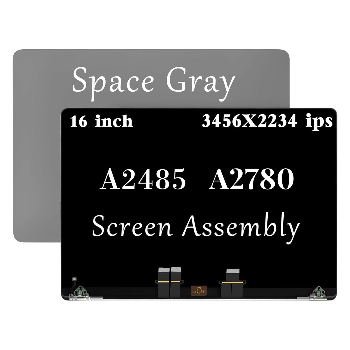 GBOLE A2485 screen assembly front view for MacBook Pro 16-inch replacement.
