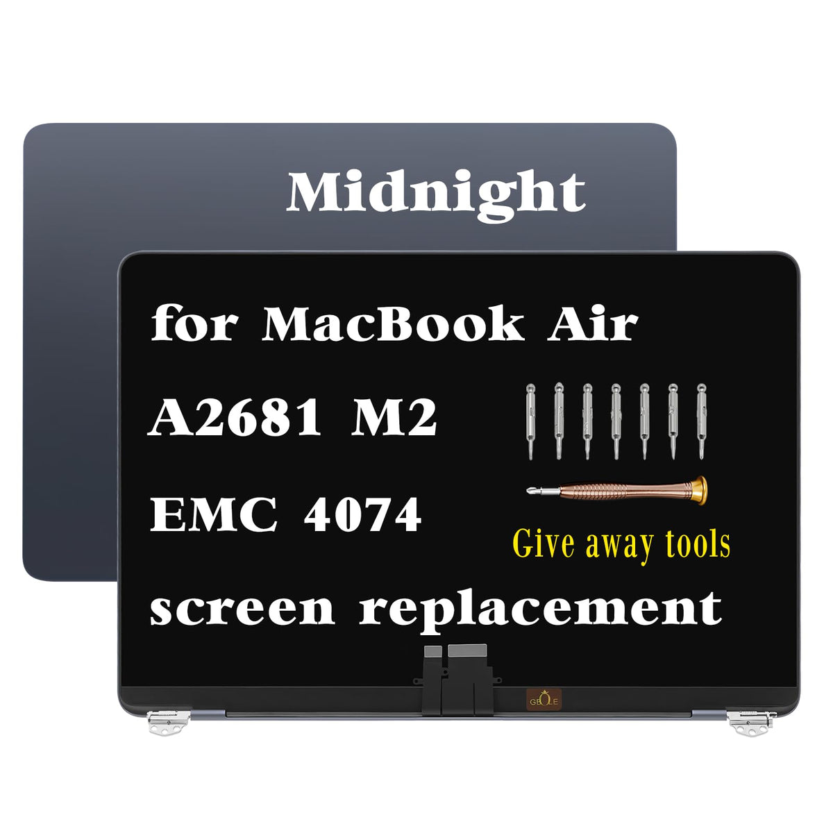 GBOLE A2681 screen for MacBook Air M2 Midnight delivers crisp visuals