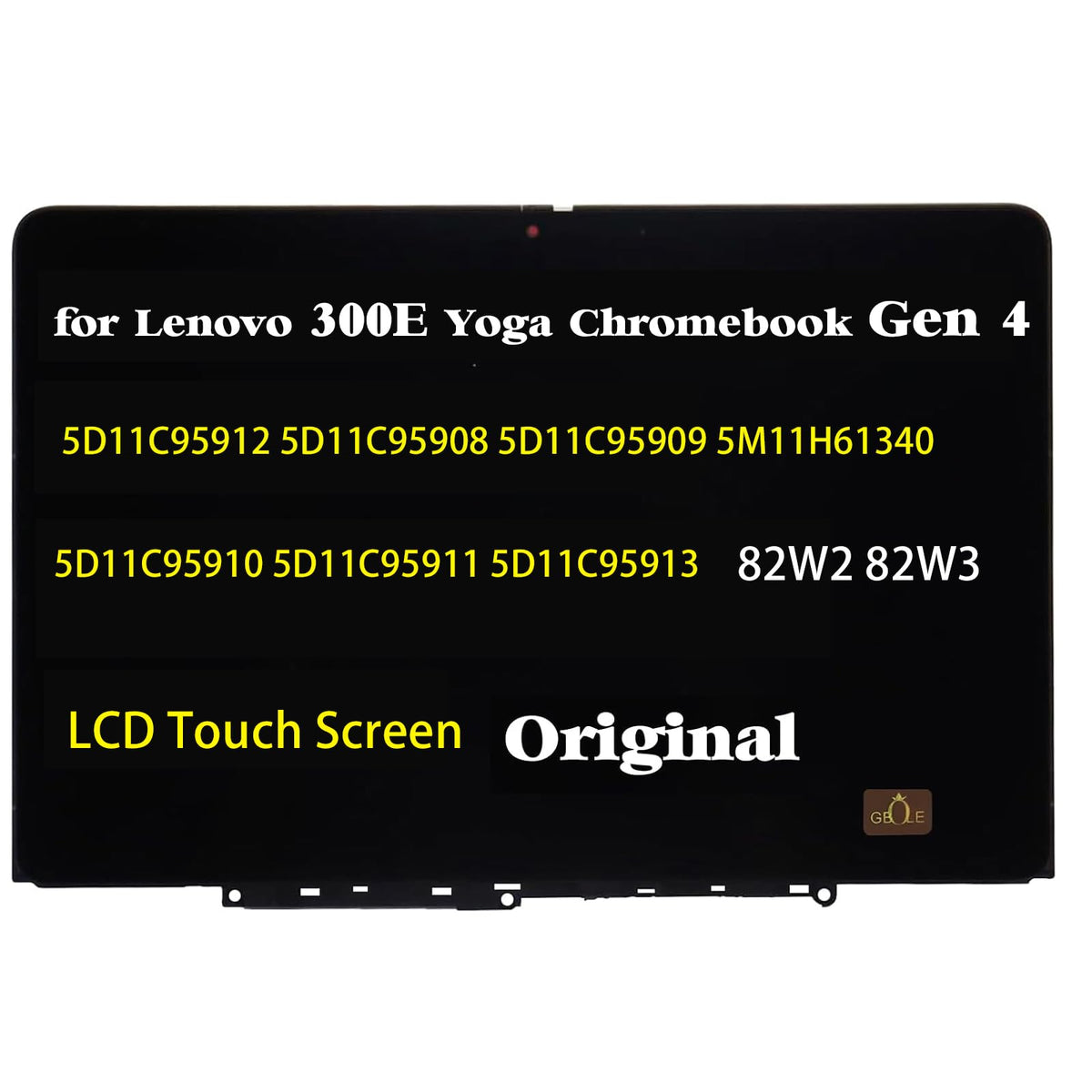 GBOLE Lenovo 300E Yoga LCD screen assembly with bezel for reliable replacement.
