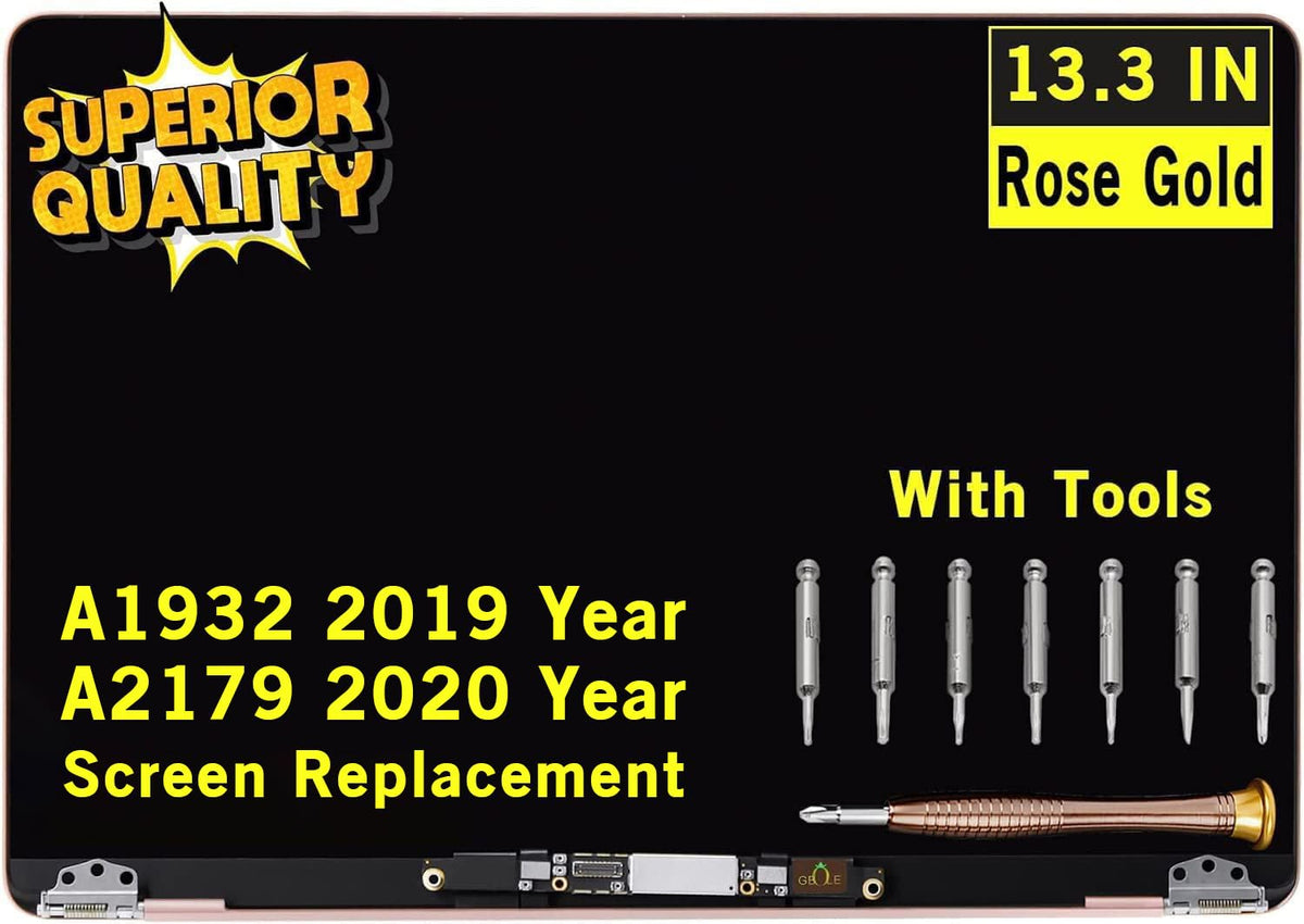 GBOLE MacBook Air Retina 13.3 inch LCD assembly in Rose Gold for precise display replacement