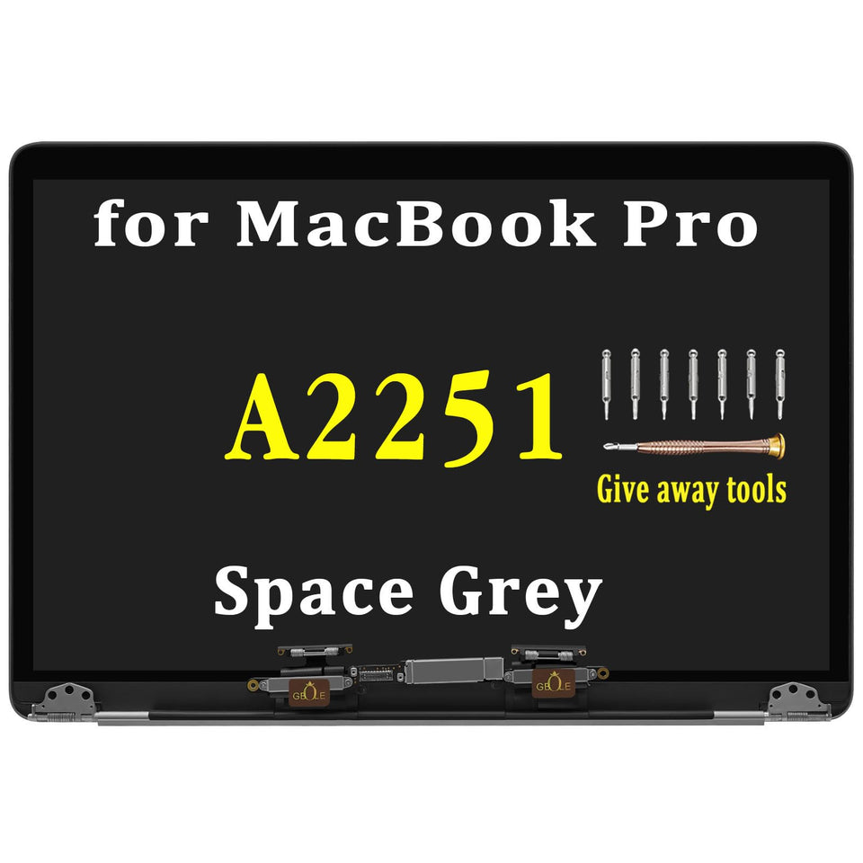 GBOLE MacBook Pro A2251 screen display assembly in Space Gray for crisp visuals
