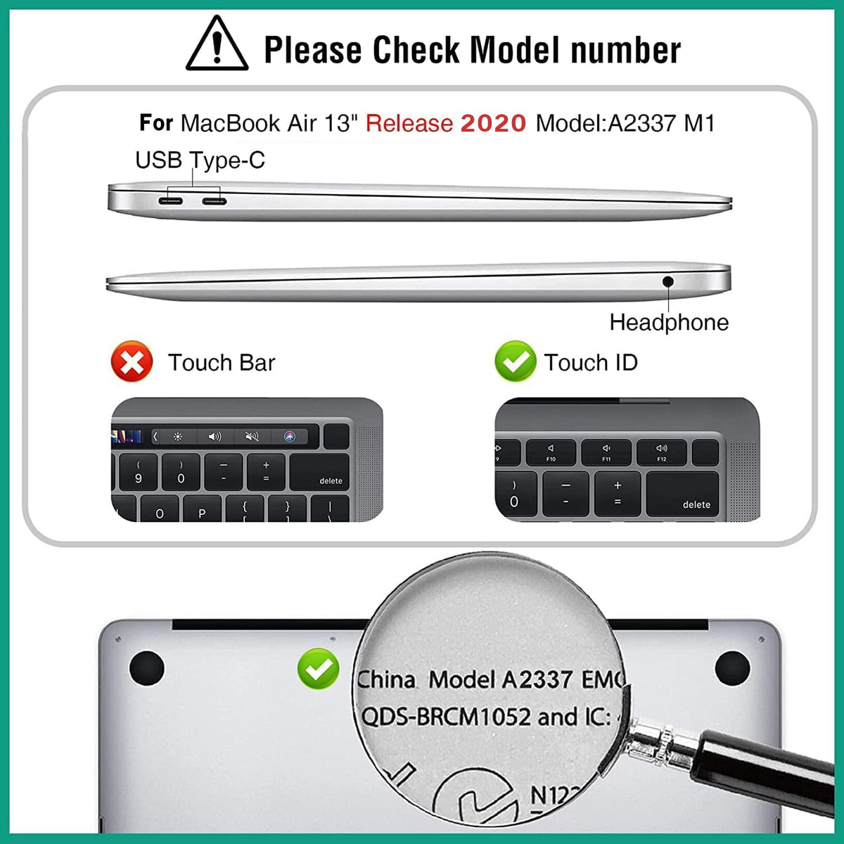 GBOLE Retina 2560x1600 display for MacBook Air A2337 gold