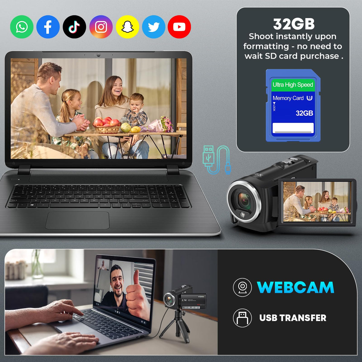 Gcasio webcam mode offers crisp streaming and video calls.