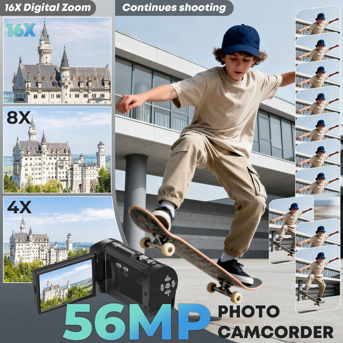 Gcasio LED fill light close-up improving low-light shooting for brighter footage
