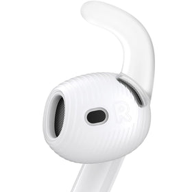 Gcioii AirPods 4 ear hooks with translucent finish provide a secure fit during workouts.