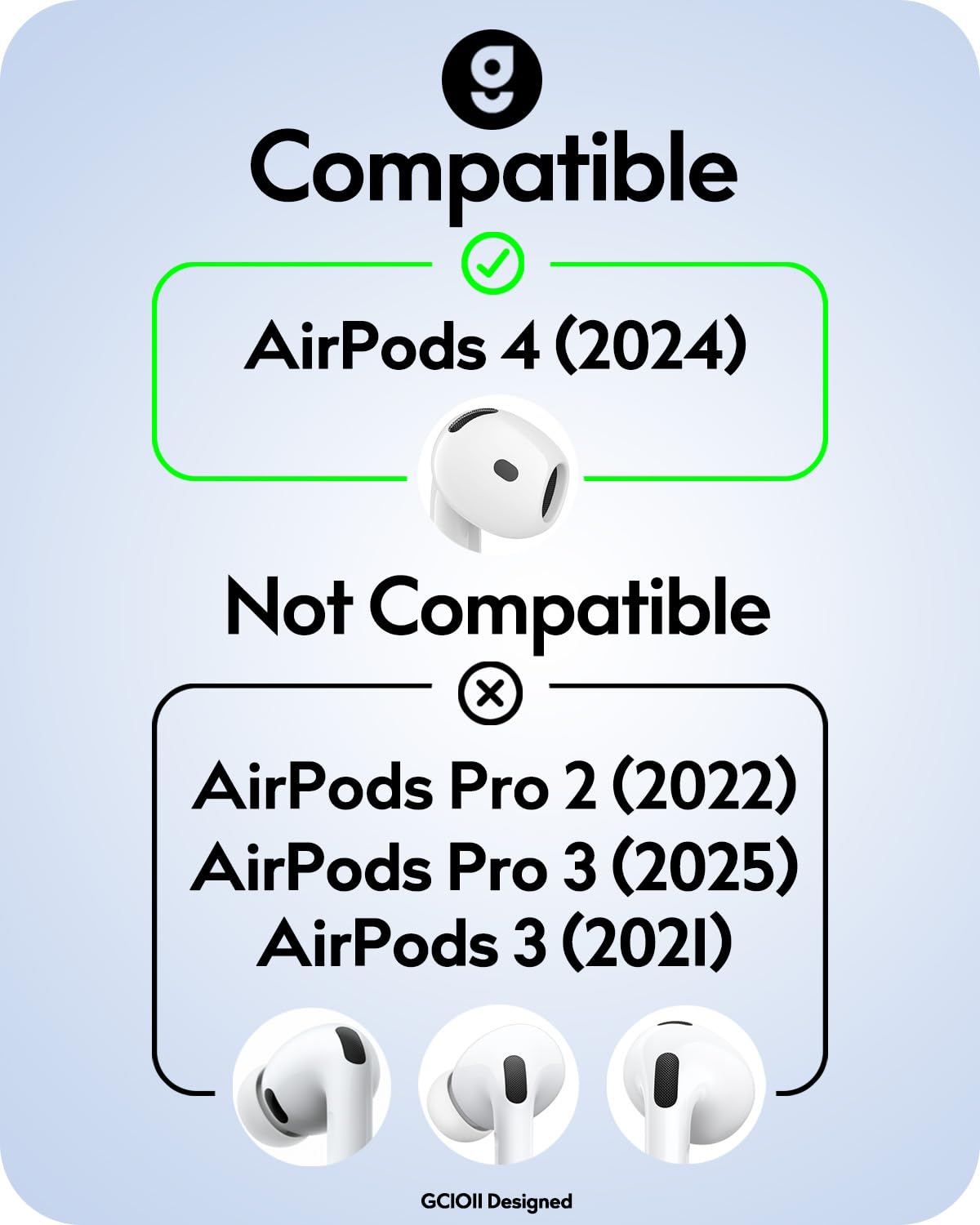 Gcioii storage pouch keeps ear hooks organized and protected on the go.