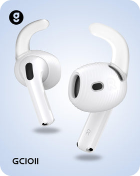 Gcioii ergonomic ear hooks contour to ears for a secure, comfortable fit.