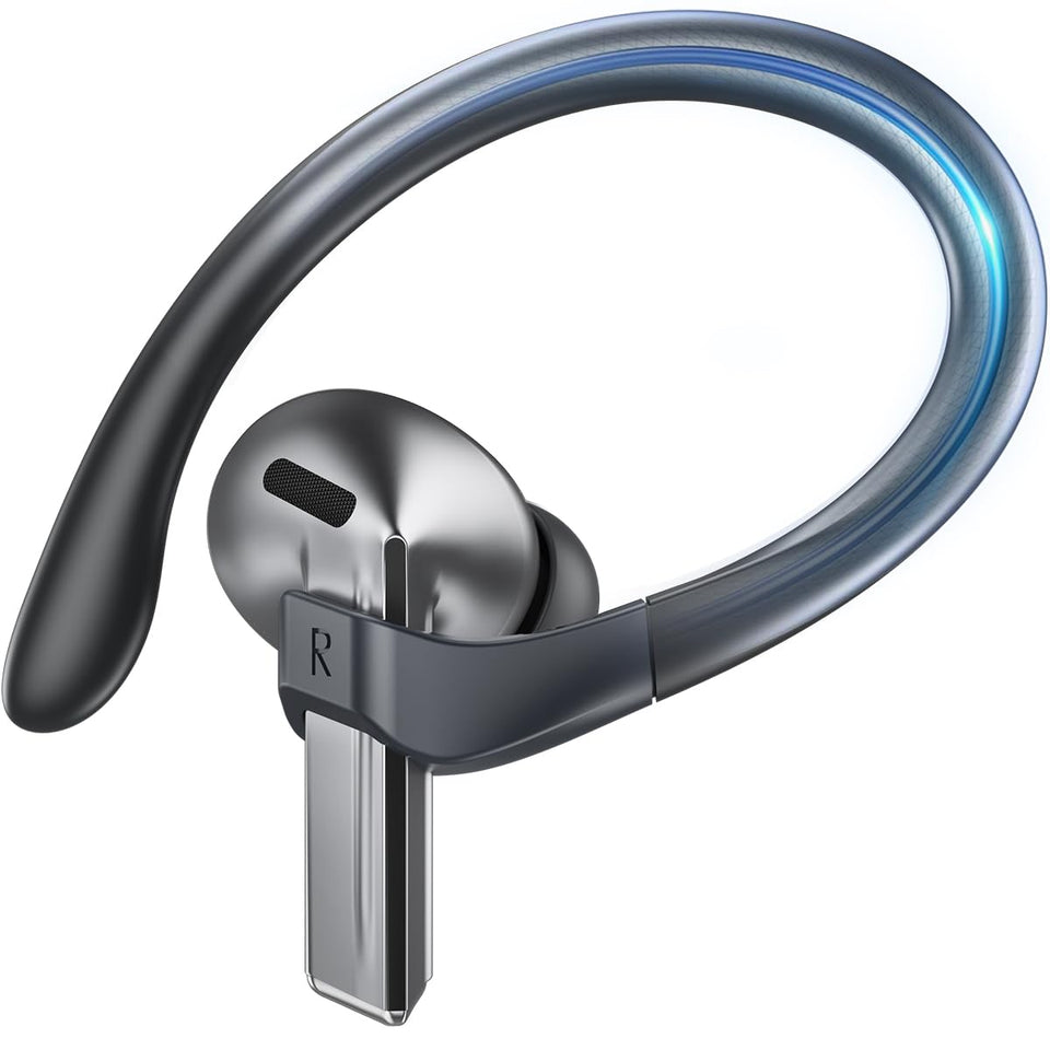 Gcioii front packaging showing ear hooks and included lanyard for secure fit