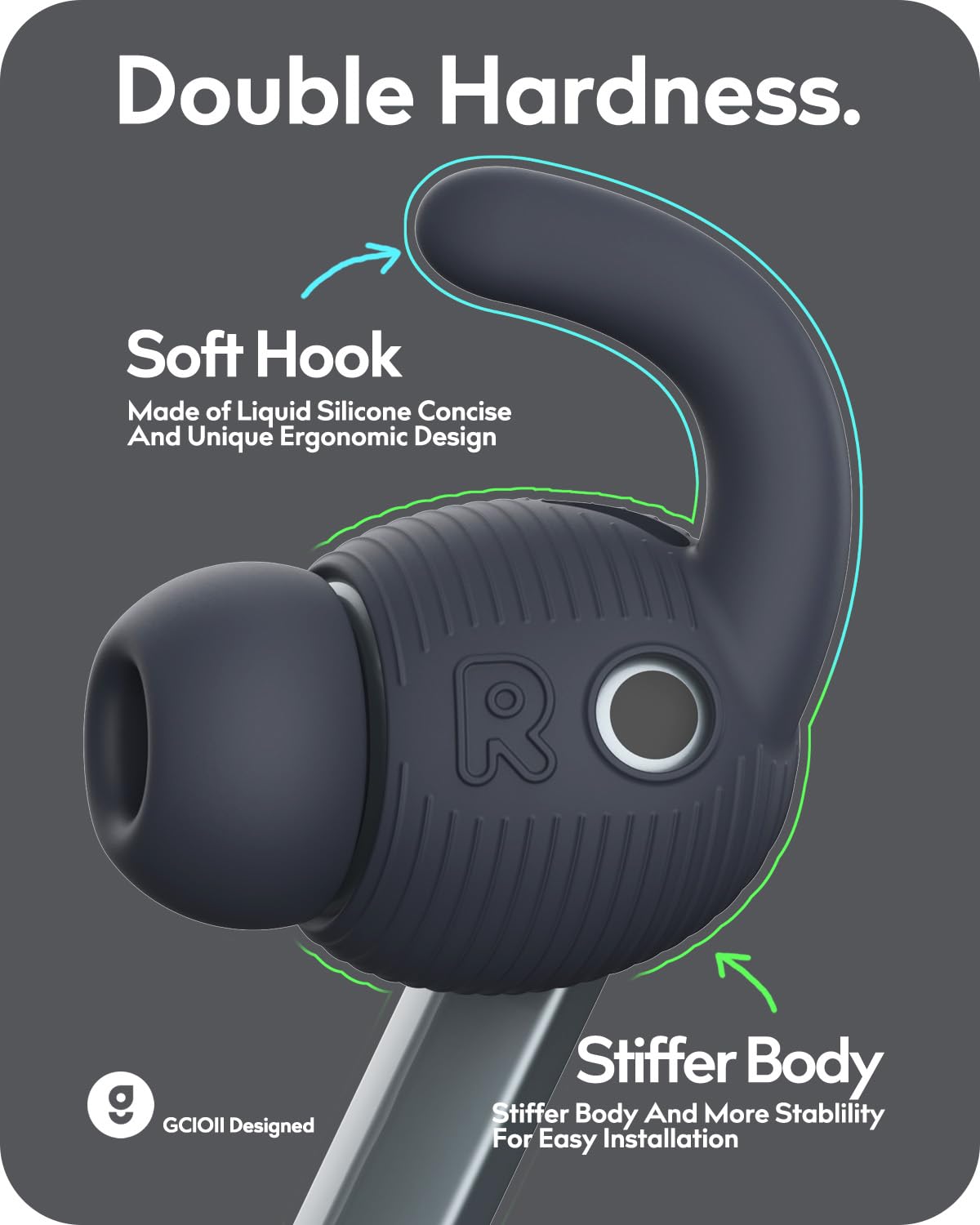 Gcioii carabiner and quick-start guide simplify setup and on-the-go use.