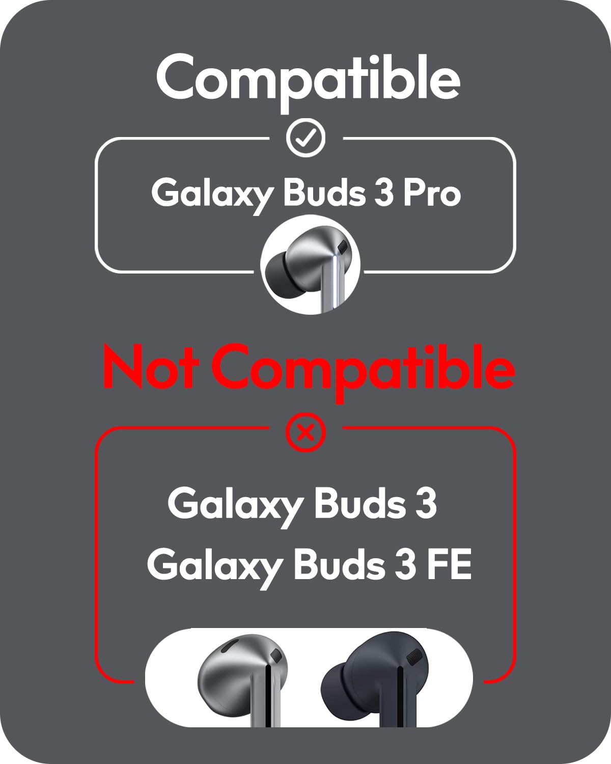 Gcioii ergonomic design ear hooks keep Buds 3 Pro comfortable for long wear.