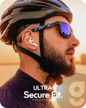 Gcioii ear hooks on AirPods 3 being used while running showing secure performance