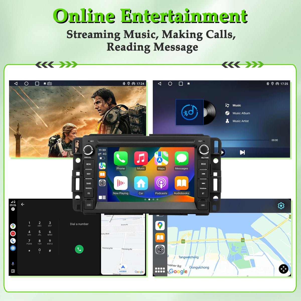 Gdienty GPS navigation supports online and offline maps for routes.