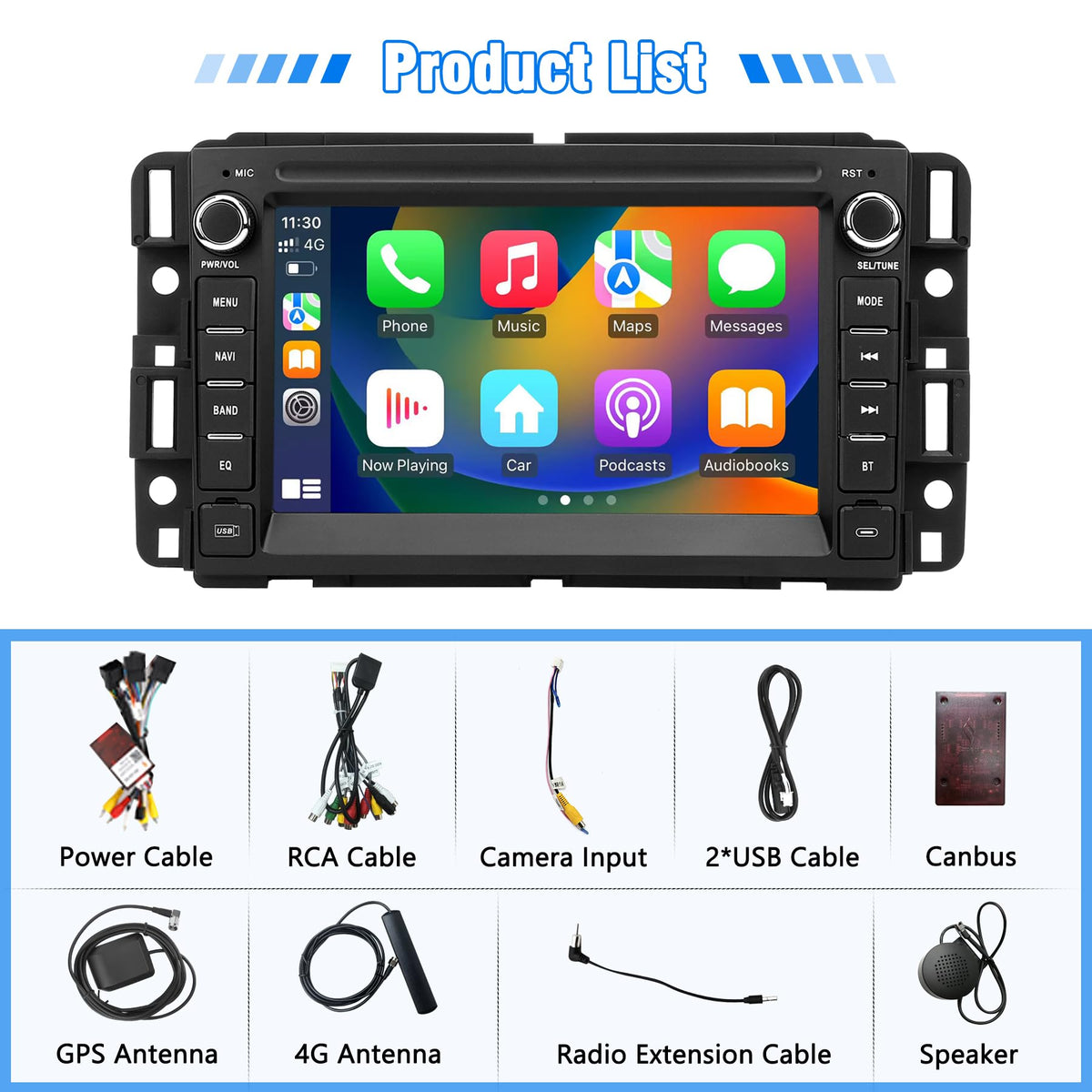Gdienty compatible with rearview camera and steering wheel controls.