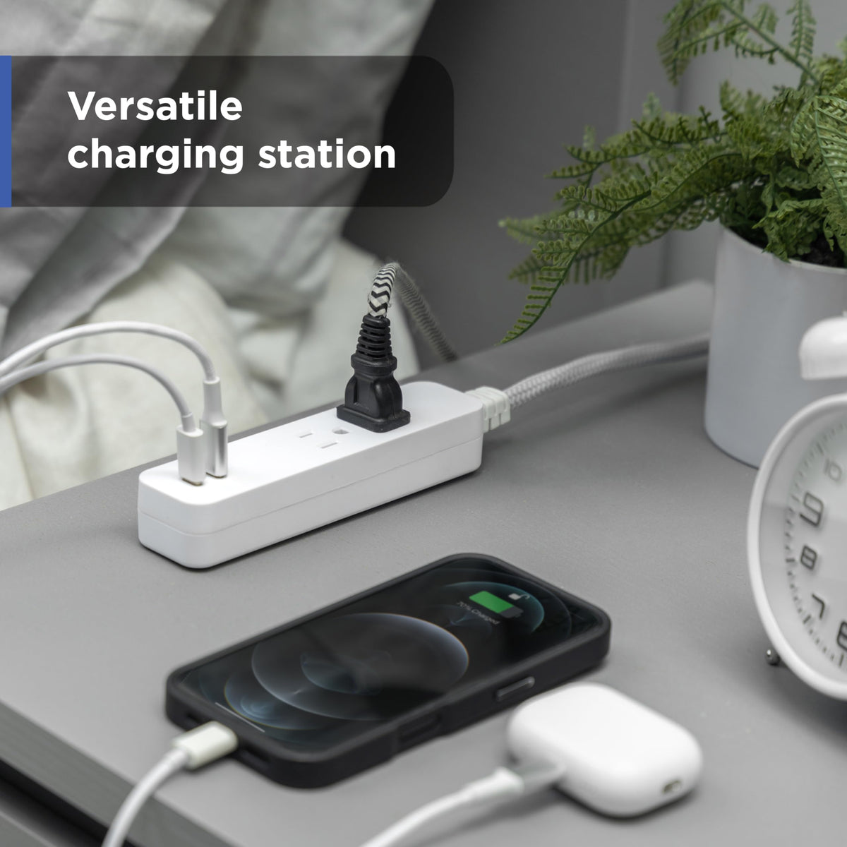 GE automatic shutdown technology protects outlets when surge protection expires.