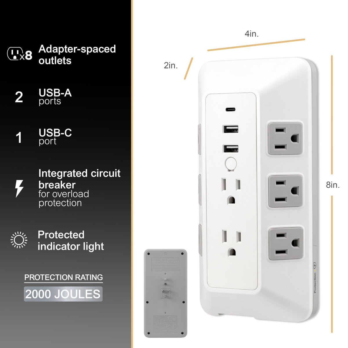 GE close-up of USB-C and USB-A ports for faster device charging benefit