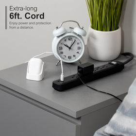 GE flat plug enables space-saving outlet placement.