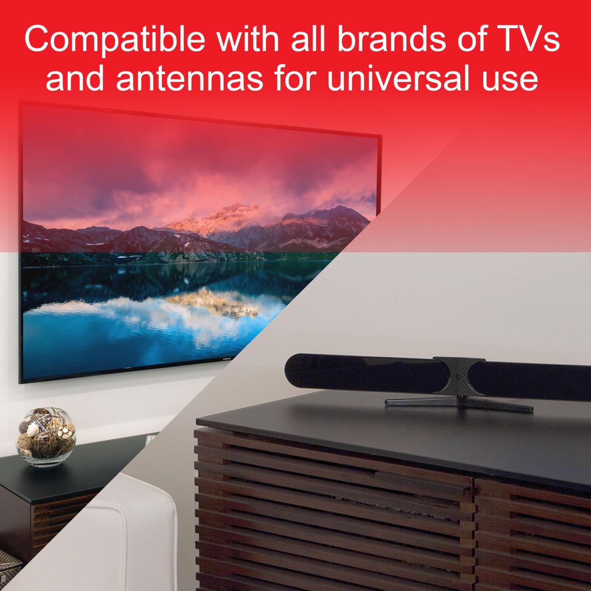 GE Indoor Antenna Amplifier AC adapter included for convenient powered operation
