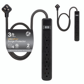 GE Pro ADAPT 6-outlet surge protector dual-pack for home use and charging