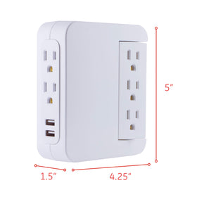 GE Pro two USB ports provide up to 2.4A for fast charging.
