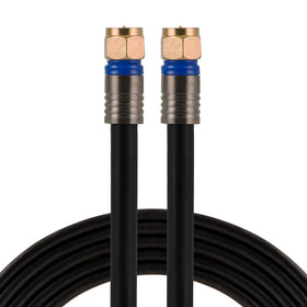 GE Pro RG6 quad-shield 25 ft coax cable for high-quality TV antenna connections