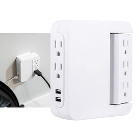 GE Pro Swivel Surge Tap side-access outlets power multiple devices from one wall outlet.