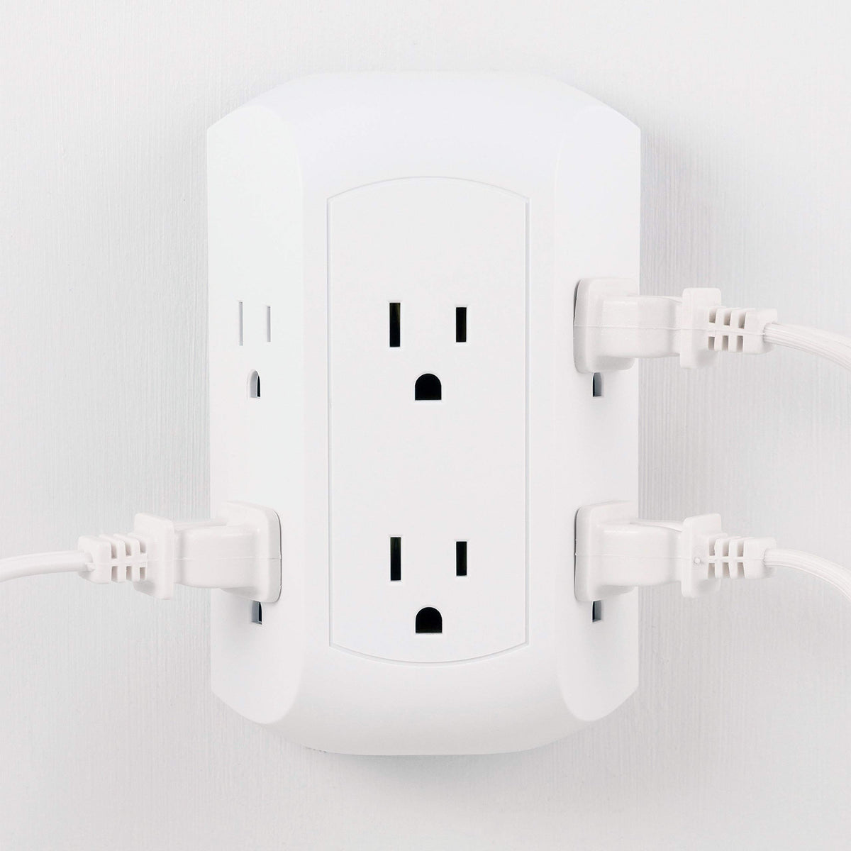 GE installed in wall behind desk demonstrating flush fit and neat cable management benefit