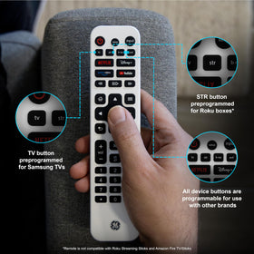 GE remote ships preprogrammed for Samsung TVs and Roku boxes