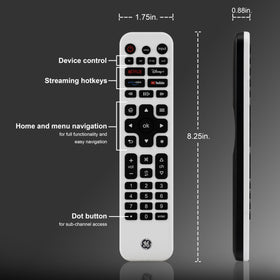 GE remote includes USB-C charging cable for convenient power connection