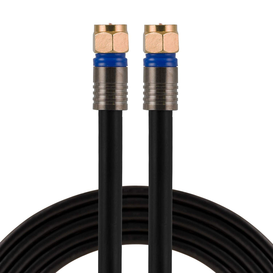GE front connector view showing gold-plated F-type for reliable contact