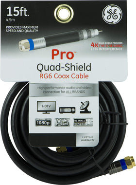 GE RG6 home theater-ready cable for organized AV layouts