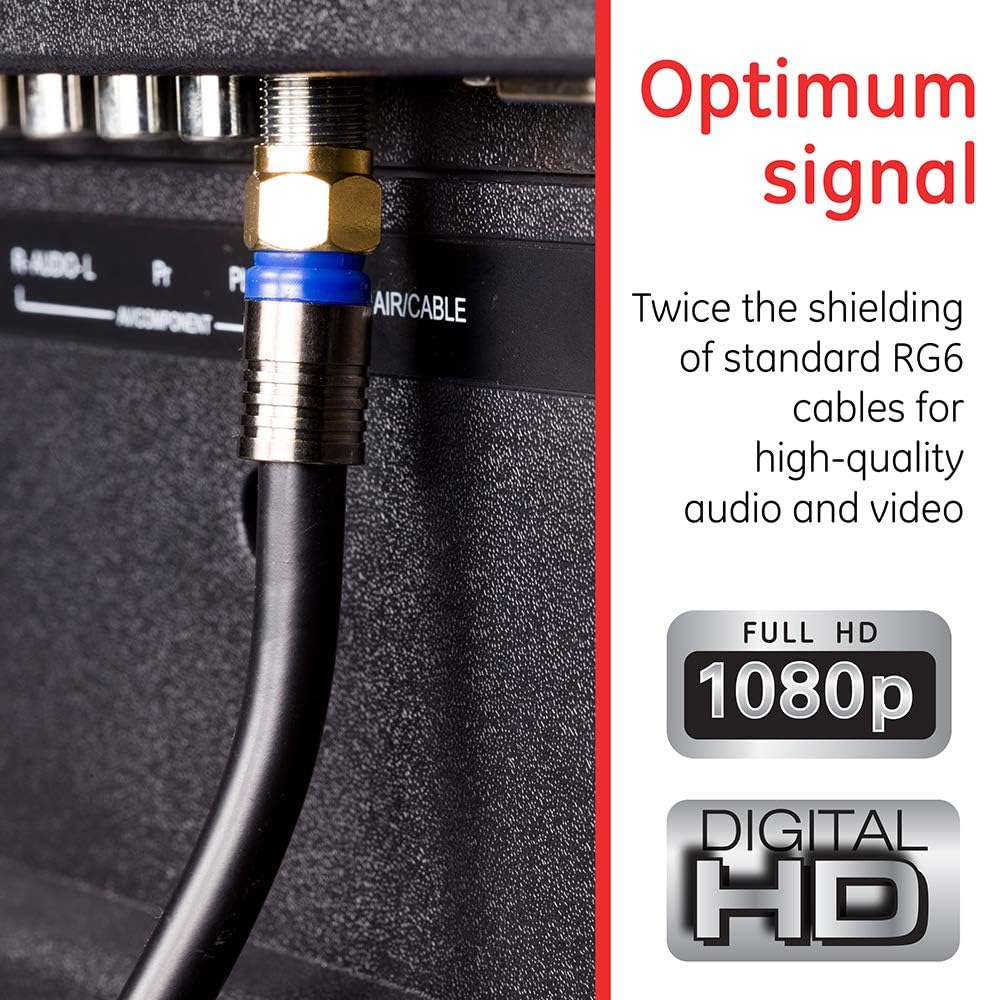 GE RG6 in-wall rated coax cable for safe home theater installations