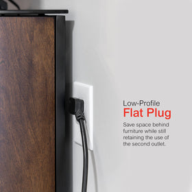 GE surge protection rated at 1,060 Joules guards connected devices.