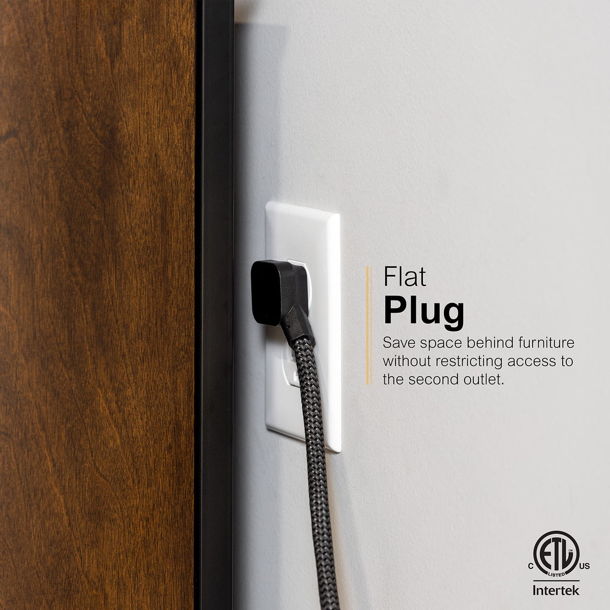 GE surge protector 560 joules safeguards electronics from power spikes.